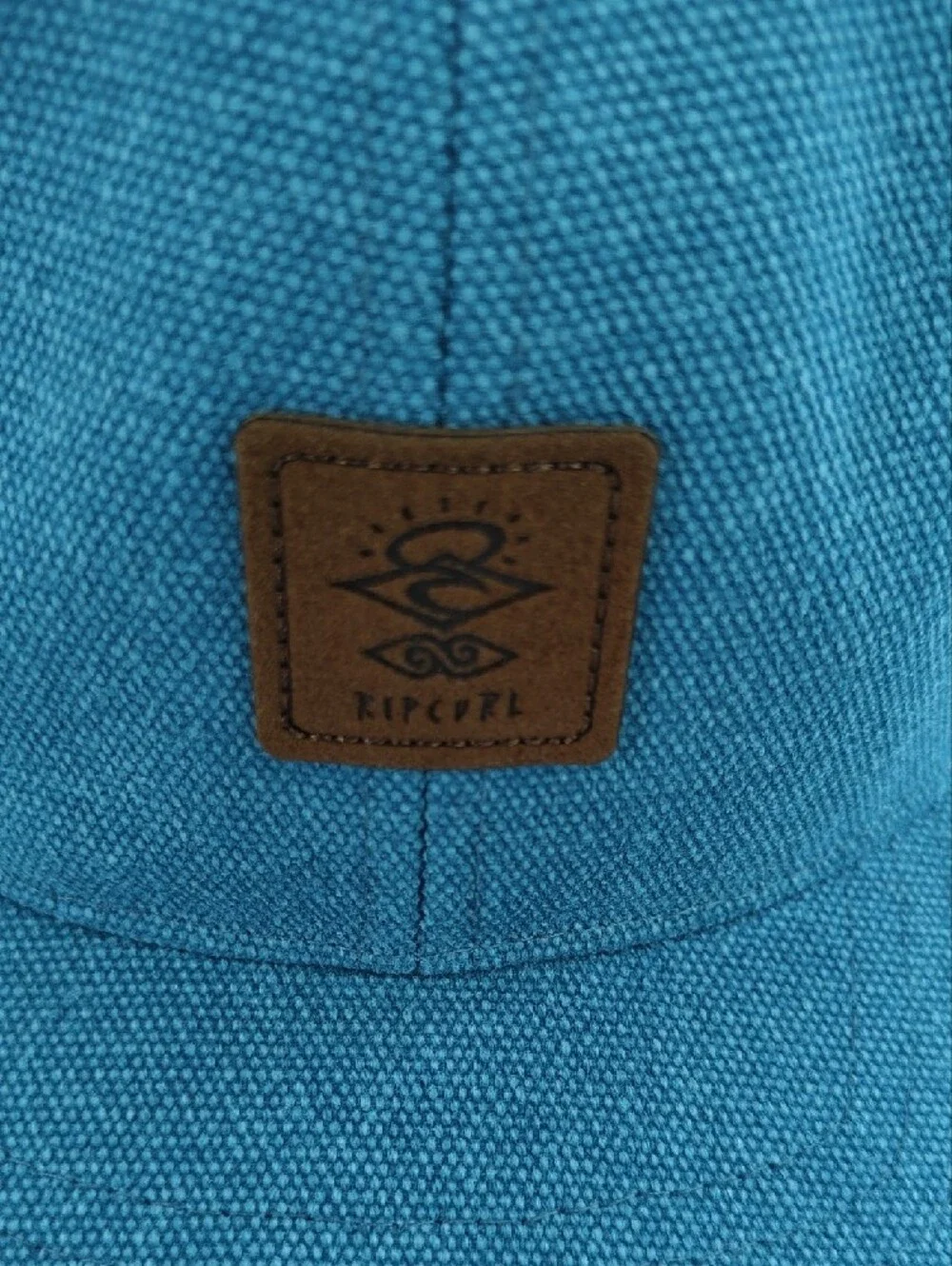 Rip Curl Men's Denim-Style Blue Baseball Cap with Leather Patch
